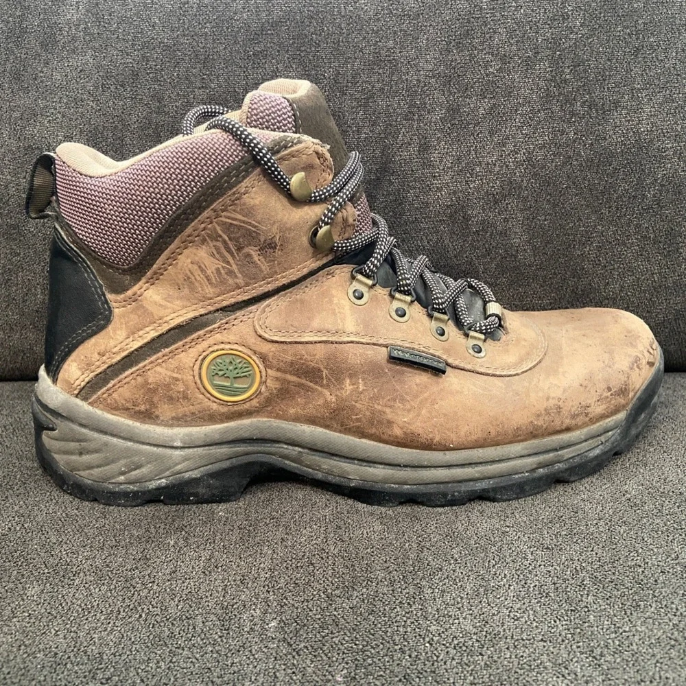 Timberland Waterproof Chukka Ankle Boots Mens 10 Brown Leather Mid Length A0691